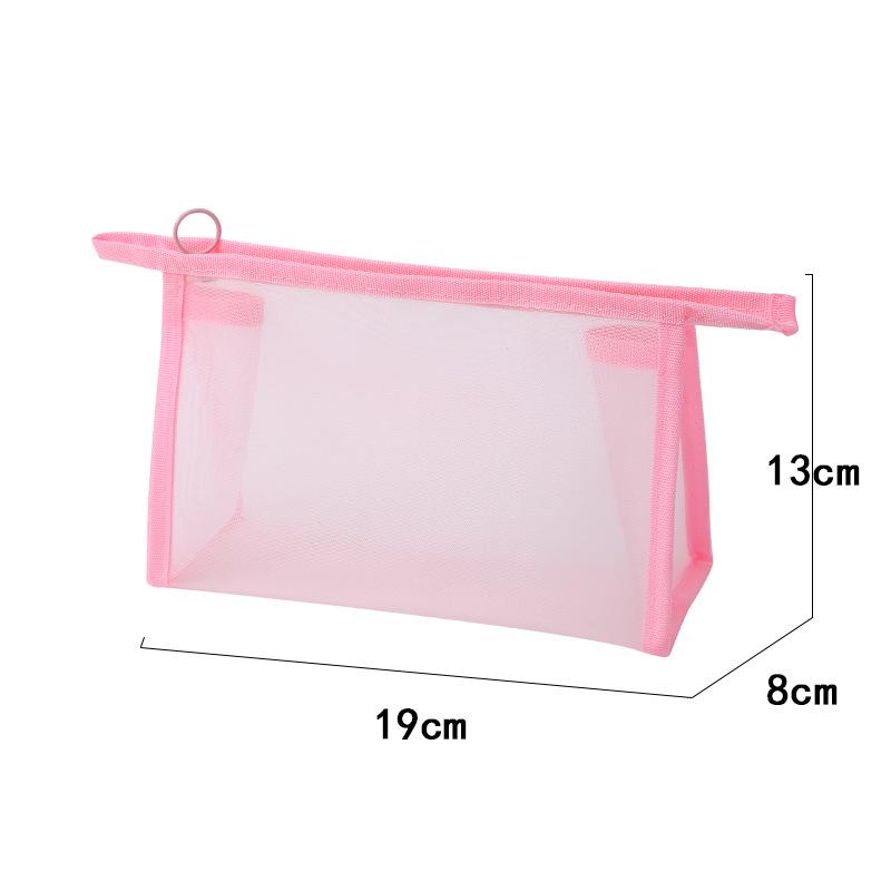 Small Portable Nylon Mesh Makeup Bag with Custom Logo