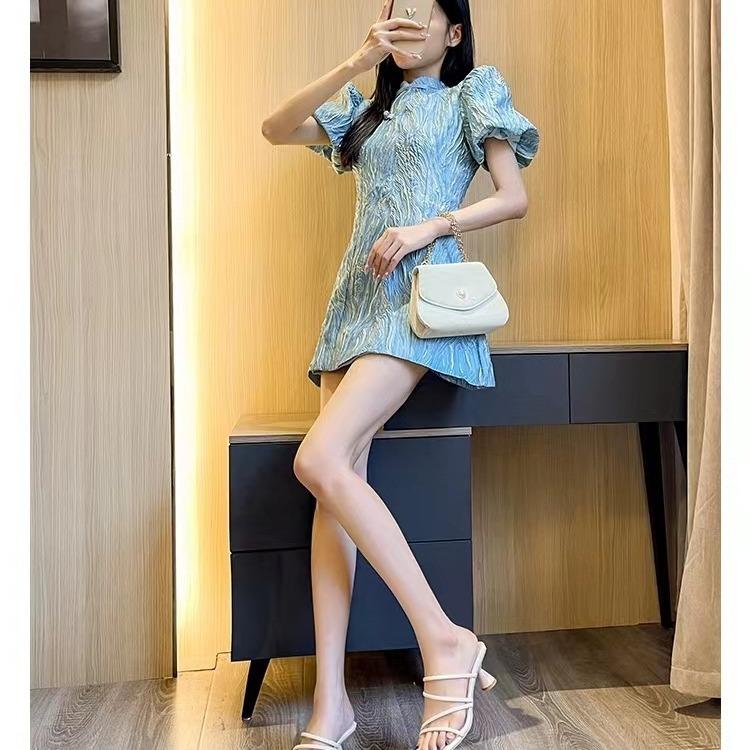 Two wear cool slippers women's summer new mid-heel French one-word with open toe fashion versatile fairy style sandals