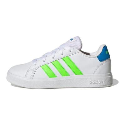 Zapatillas Deportivas Cómodas de Caña Baja de Cuero Sintético Neo Grand Court 2.0 K Zapatillas para Niños Blanco Verde GW6505