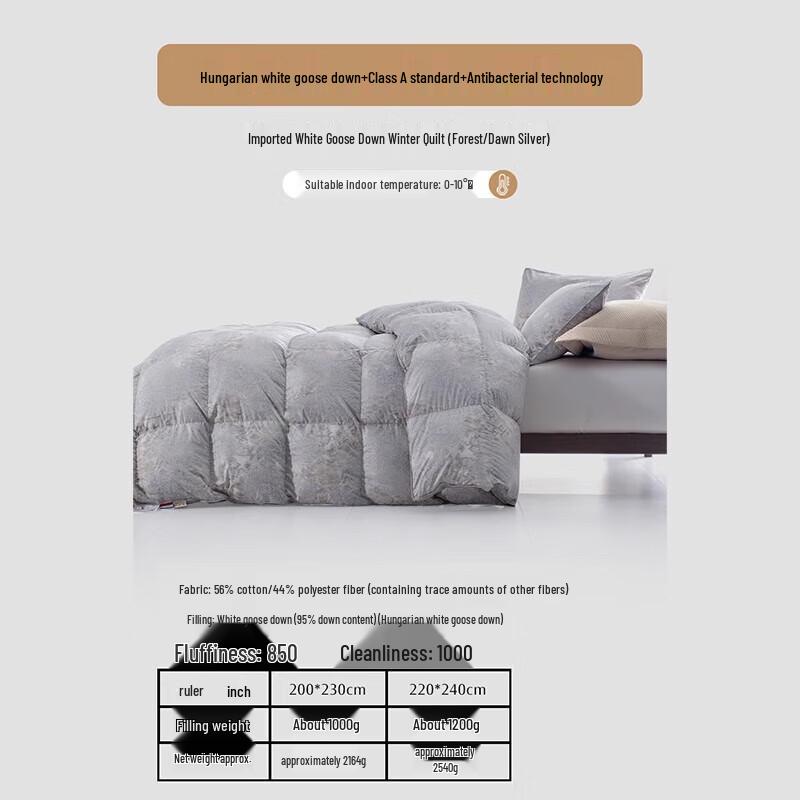 

Mercury Home Textiles Jinshe Yimian White Goose Down Winter Quilt