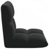Adjustable Floor Footstool Black Velvet