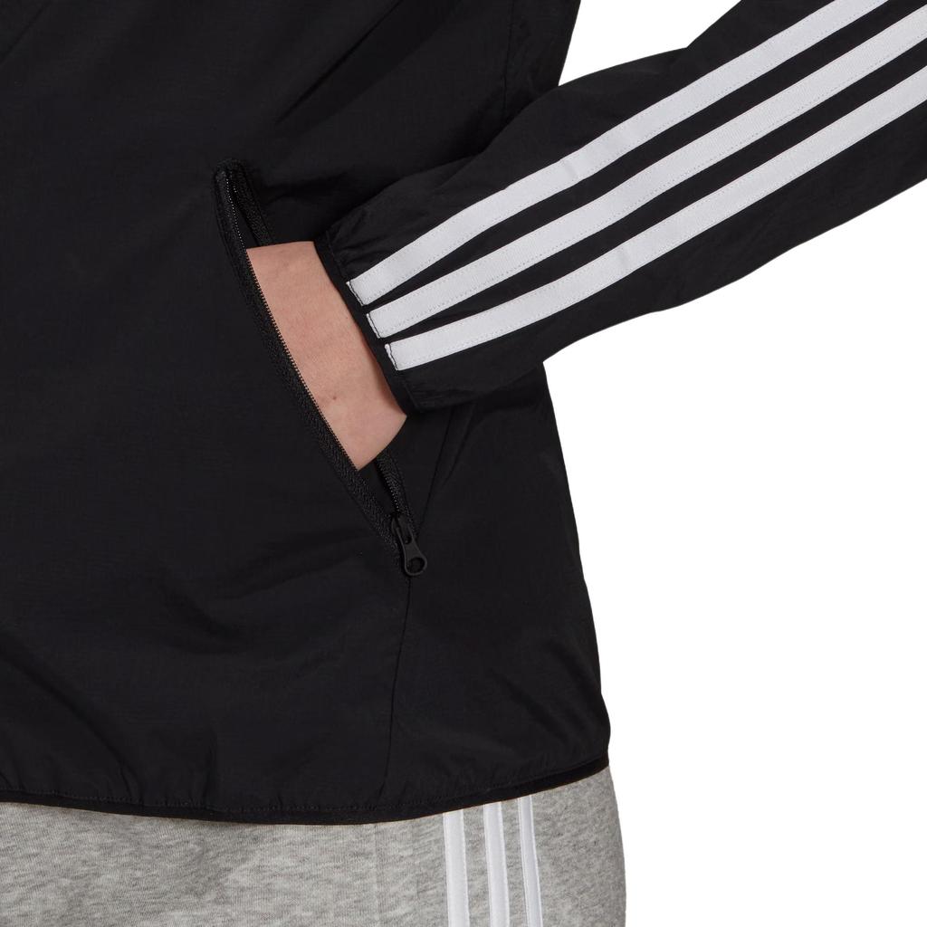 adidas Womens Athletic Hooded Jacket Women Jackets Black GQ0565