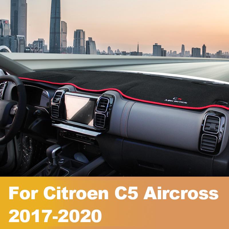 For Citroen C5 Aircross 2017- Car Dashboard Cover Mat Avoid light Pad Sun Shade Dash Board Cover Carpets Accessories