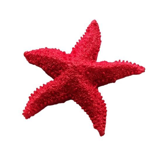 Starfish Figurine Resin Starfish Aquarium Decoration Realistic Artificial Starfish Ornament for Fish Tank Home Nautical Decor DIY Crafts красный