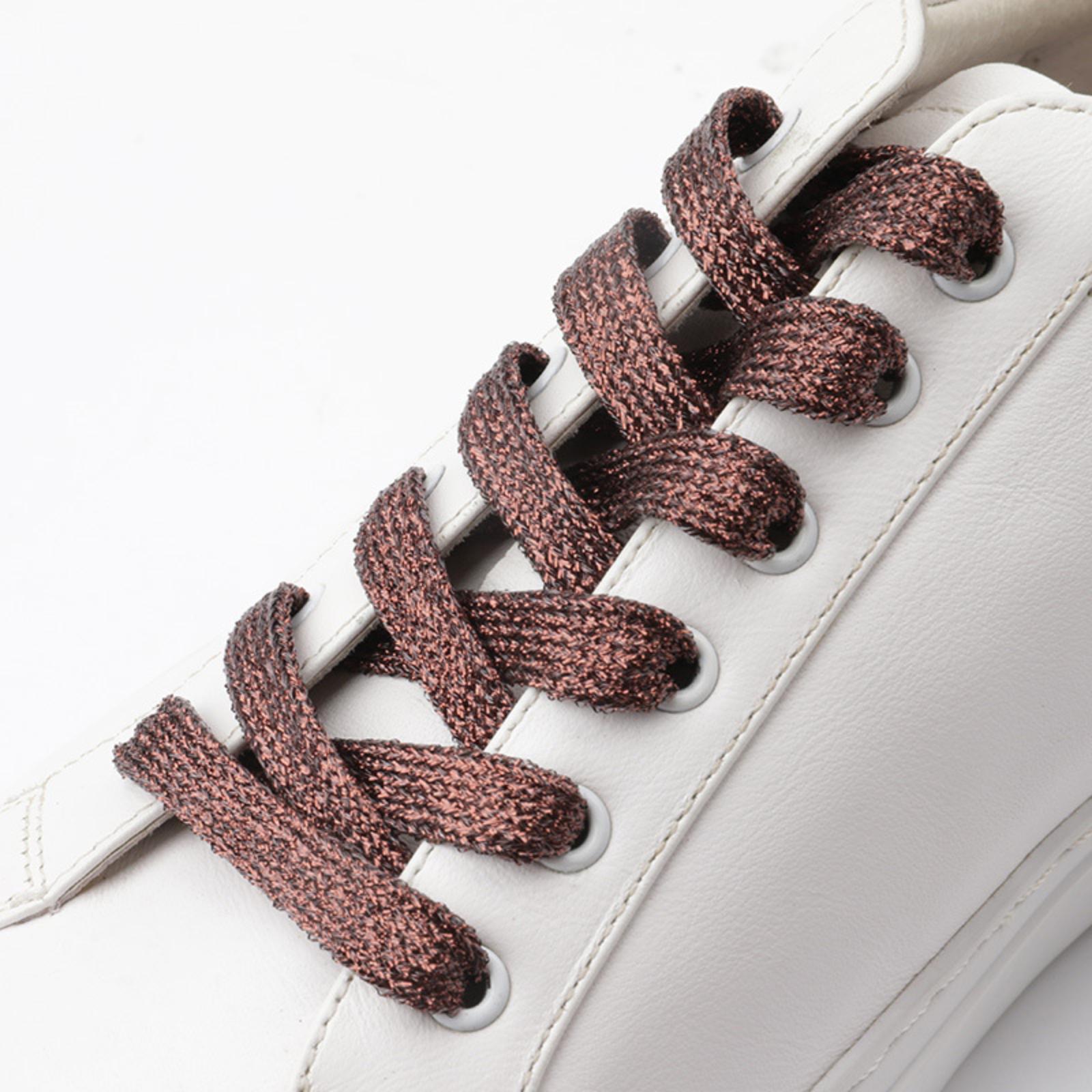 

Перламутрові Різнокольорові Шнурки Плоскі Двошарові Шнурки One Size