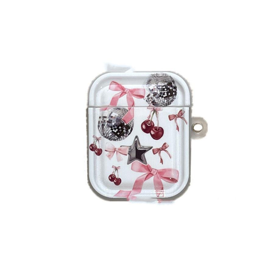 New big cherry bow AirPods pro1 wireless earphone protective case for 1/1/1 generation earphone cover