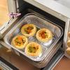 10Pcs 20CM Square Aluminum Foil Pan Non-Stick Oil-proof Air Fryer Baking Tray BBQ Oven Food Containers Kitchen Baking Tool