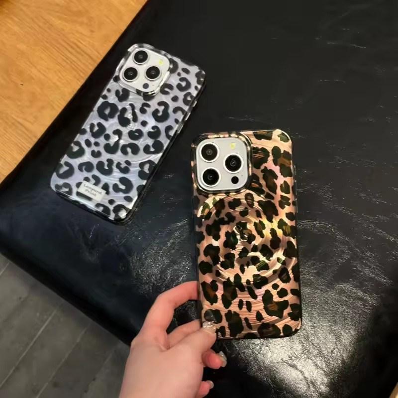 Luxury Leopard Print Phone Case For iPhone17 16 15 14 13 Pro Max The vortex leopard print covers the shockproof shell