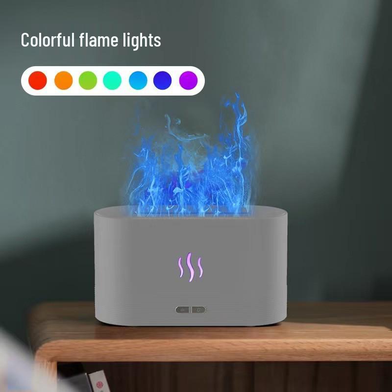 Retro 3D Flame Aroma Diffuser & Colorful Light Humidifier