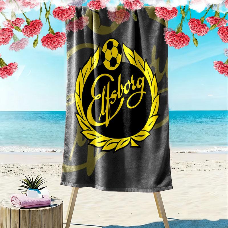 IF Elfsborg Print Beach Towel, Large Soft Quick Dry Towel for Beach Camping Swimming