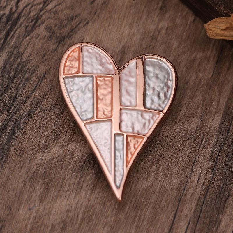 Heiß verkaufende emailierte geometrische Blume magnetische Brosche, modische kreative Blumenbrosche für Damen