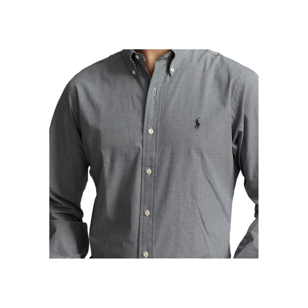 Polo Ralph Lauren FW24 Checkered Button-Down Long Sleeve Shirt Men Shirts Gray MNPOWOV16823585-001
