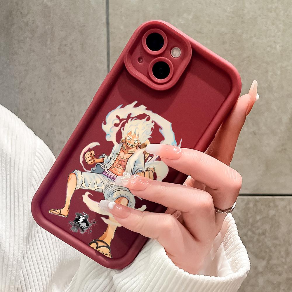 Soft Silicone Square Ladders Cartoon Pattern Full Cover Camera Protection Shockproof Case for iPhone Infinix Tecno Vivo