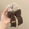 Autumn Winter Knitting Wool Bow Elastic Scrunchy Hair Accessories For Girls Women Hair Band Cute Hair Headdress Jewelry Gift