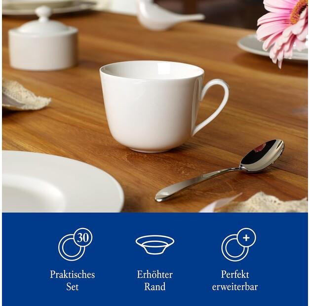 Набор посуды Villeroy & Boch Twist White, 30 предметов (1013808151)