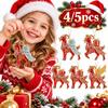 2D Flat Goat Pendant Shining Christmas Tree Ornament Animal Hanging Decoration  Shop Window Display