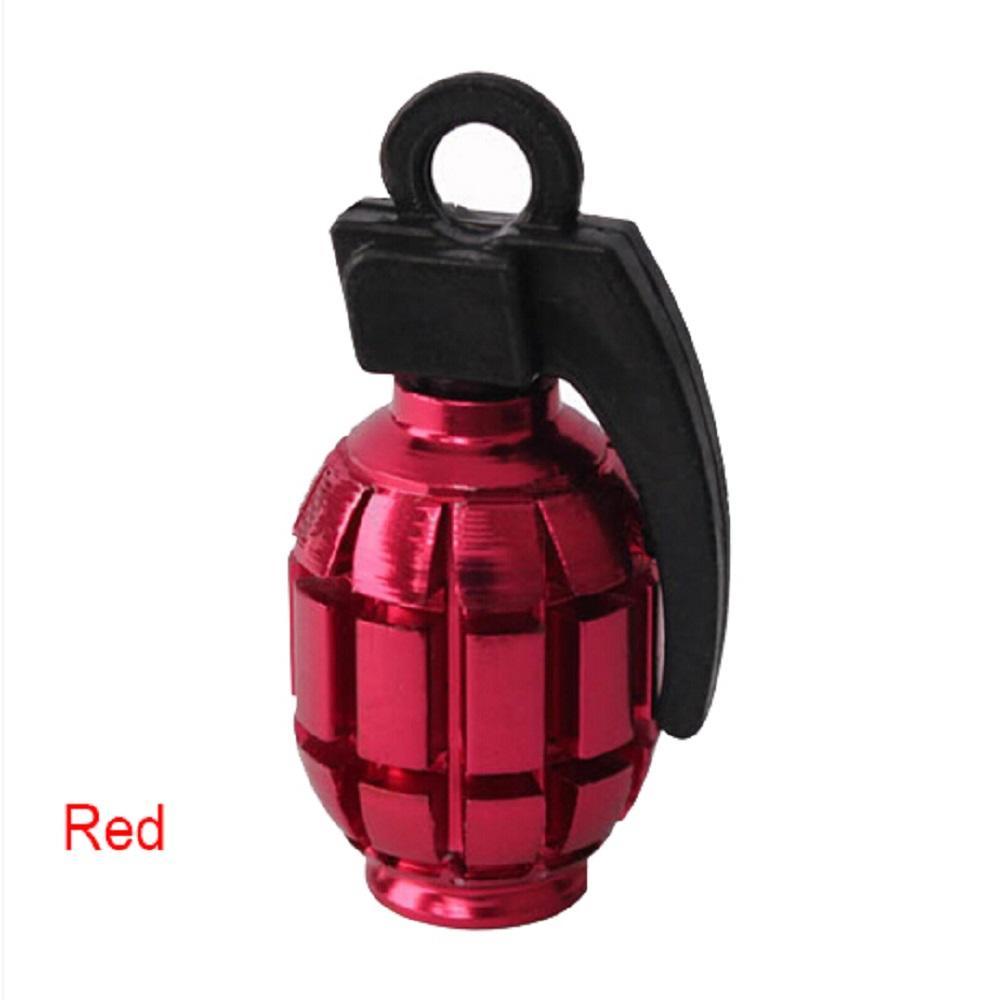 2PCS Grenade Alloy Valve Caps Dust Covers Bike Bicycle MTB BMX Car Tyre Hoc