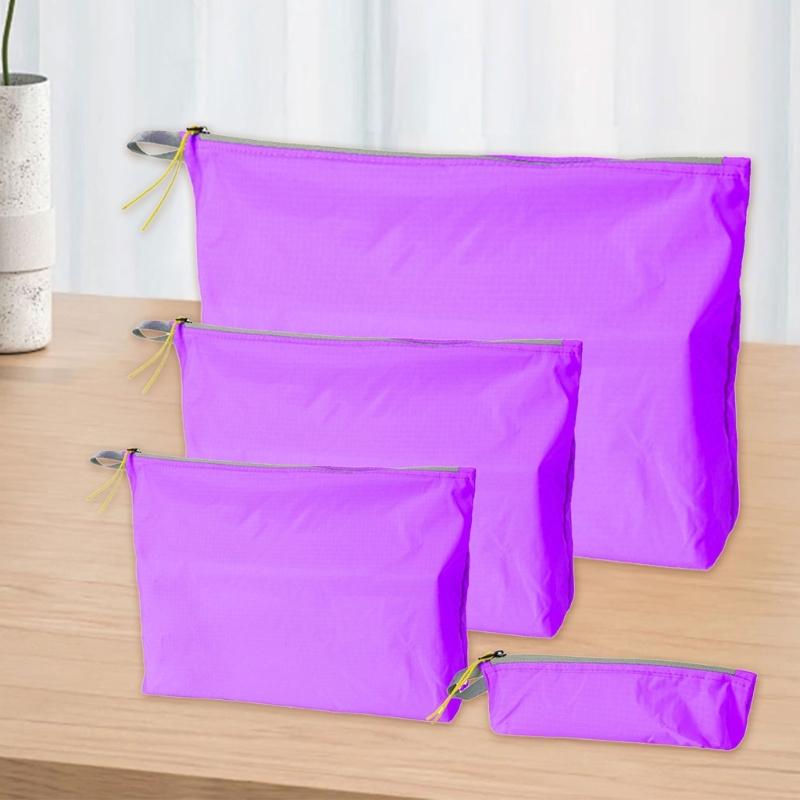 Water Resistant Travel Toiletries Bag Light Weight Nylon Outdoor Storage Pouches For Hiking Camping Travel Essential