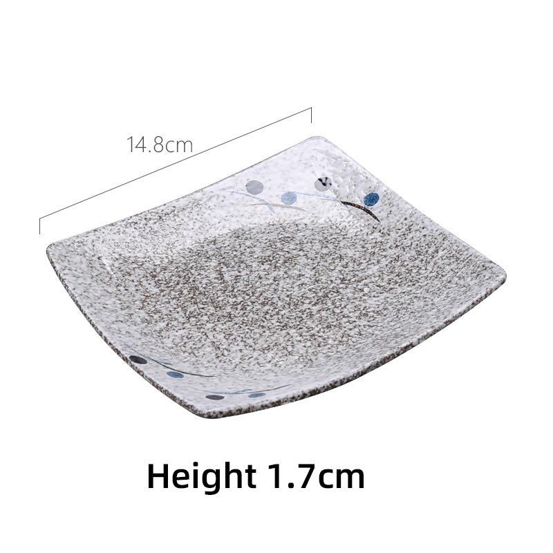 Japanese Ceramic Square tray Dining Food Plate Creative Coarse Ceramic Tableware Snack Dessert Sushi Dishes pasta plate sets