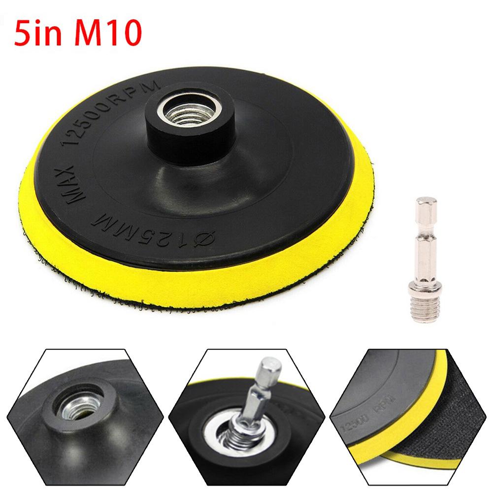 Buffing Pad Sanding Pad 5 Inch/125mm Black M10 Polyurethane Yellow For Most Kinds Of Rotary Tools High Quality