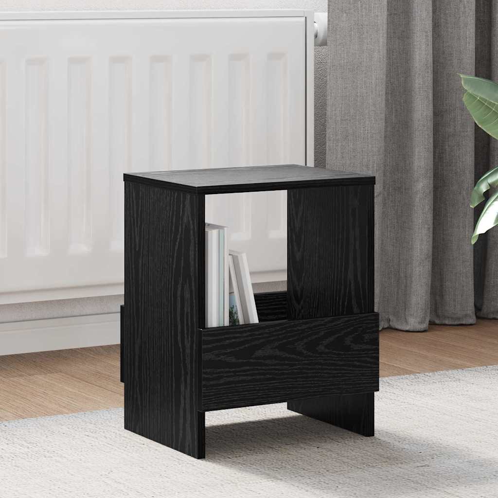 Magazine Shelf Black Oak Effect 35 x 30 x 45 cm