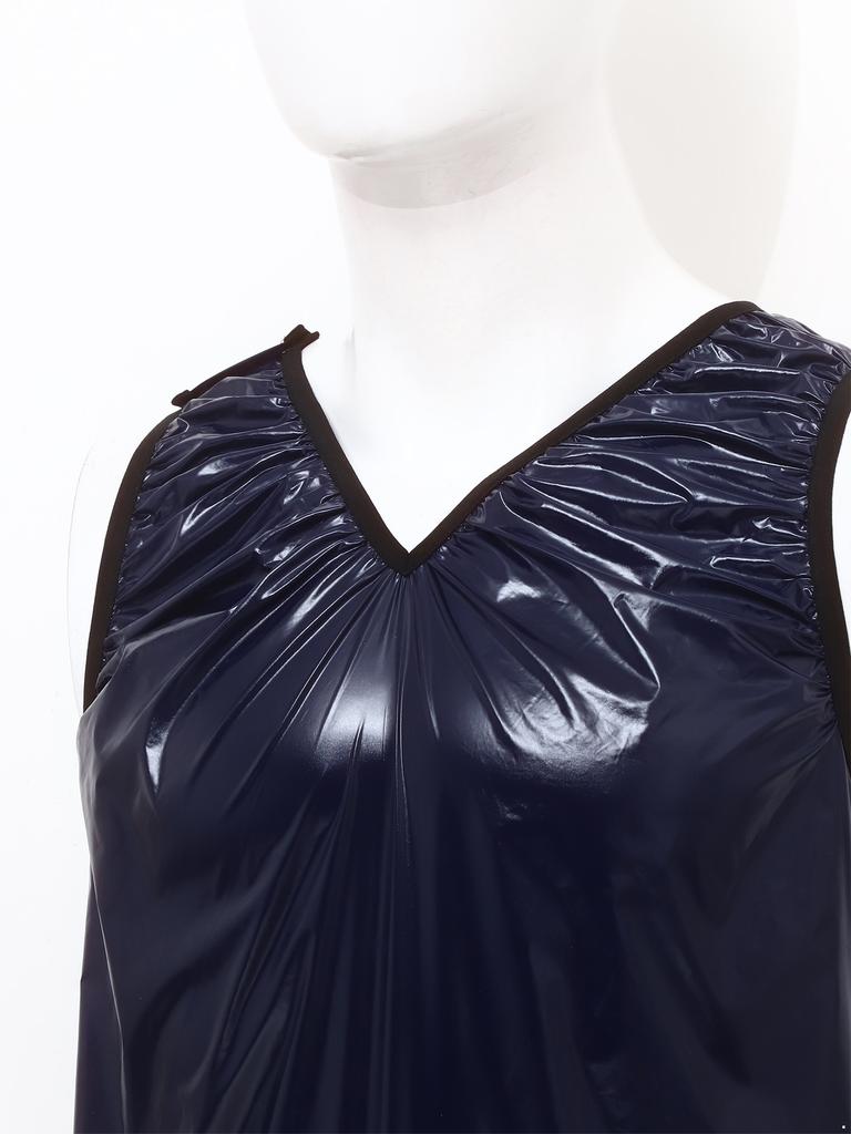 Pánské Sissy Noční Oblečení Kombinéza Výstřih do V Bez Rukávů Rozepínací v Rozkroku Knoflíky Nepromokavá Látka Pyžamo Body