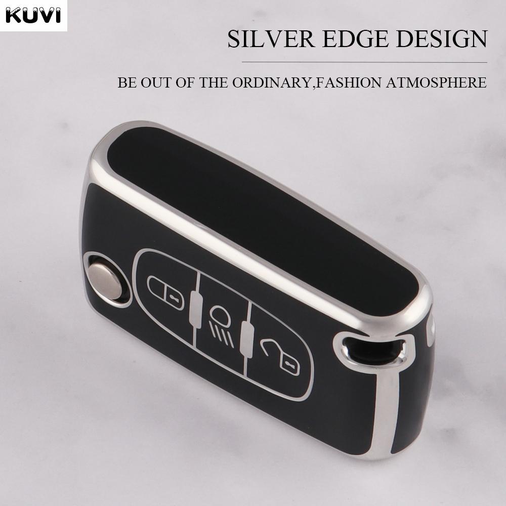 TPU Etui Klapka Pokrowiec na Kluczyk Samochodowy Dla Citroen C2 C3 C4 C5 C6 Xsara Berlingo Dla Peugeot 207 307 308 407 607 807 Ochraniacz Brelok