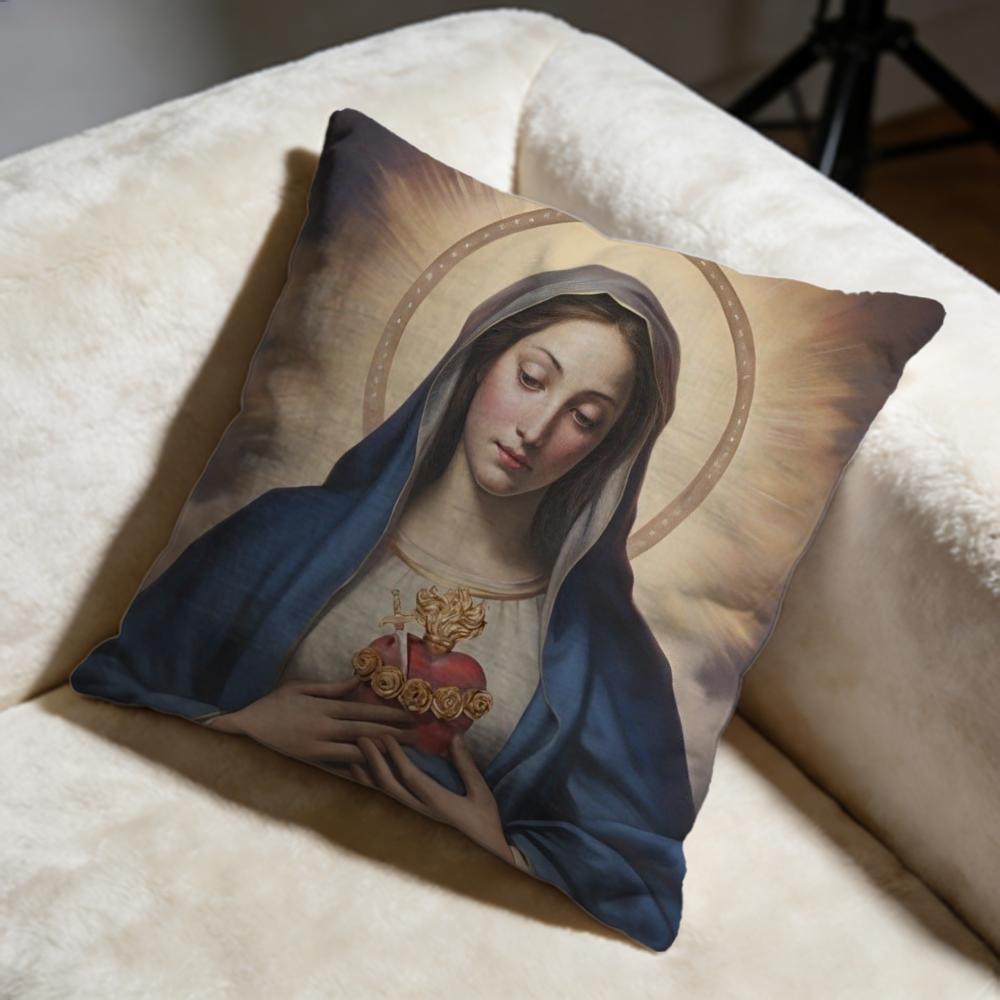 Sacred Aesthetic Art Cushion Cover Soft Decorative Pillow Case Suitable for Bedroom Sofa Car Travel Use