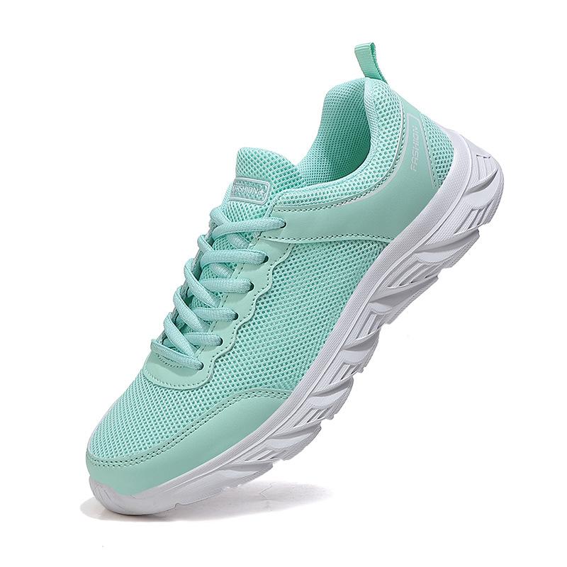 Summer New Mesh Breathable Sports Casual Shoes Versatile Lightweight Lace-up Mesh Shoes Low-top Women's Shoes