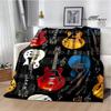 Cobertor estampado com o logotipo da guitarra Gibson Cobertor aquecedor de flange Cobertor de piquenique Cobertor para Casa Viagem forros de cama Presente de Aniversário