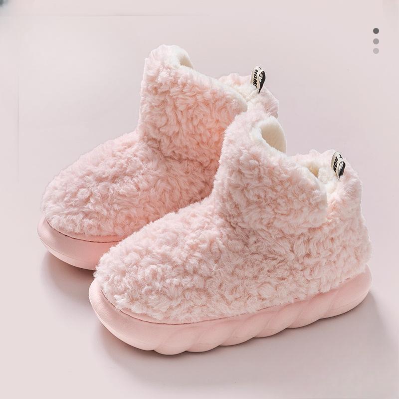 Schneestiefel mit dicker Sohle für Damen, Warme und verdickte rutschfeste Baumwollschuhe für Damen-Oberbekleidung