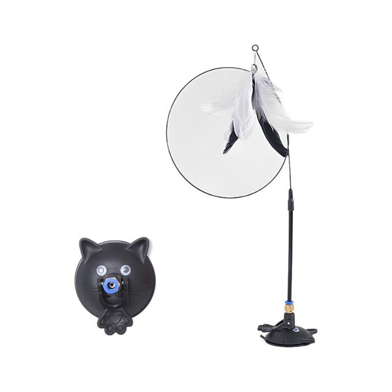 Katze Lustiger Stab Aufgerüsteter Kraftvoller Saugfuß Katze Lustiger Stab Katzenkopf-Form Draht Katze Lustiger Stab Katze Lustiges Spielzeug