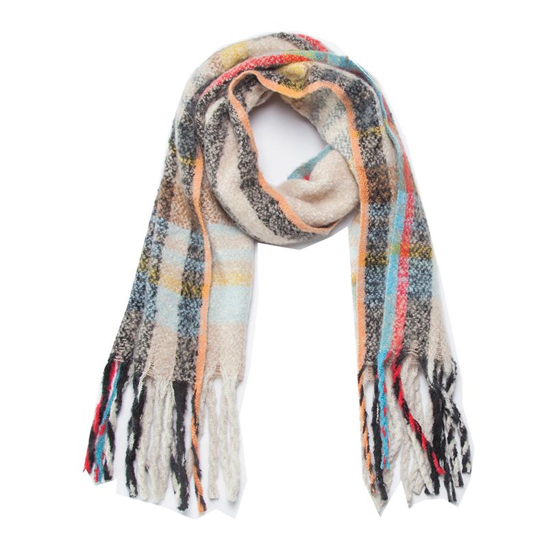 New Imitation Cashmere Women Scarf Winter Plaid Scarve Thick Wrap Shawl Pashmina Tassel Lady Mujer Foulard Bufanda Echarpe Hiver
