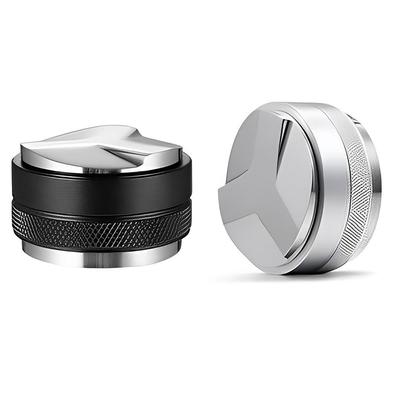 Espresso Coffee Distributor & Tamper, Single and Dual Head Coffee Leveler Adjustable Depth-Professional Espresso Hand Tampers