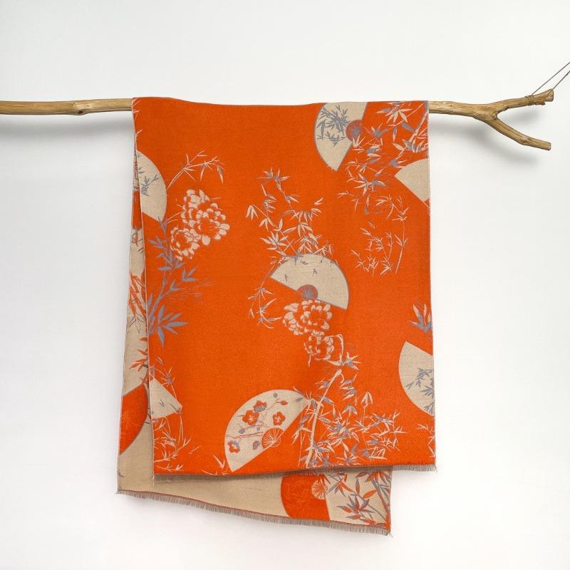 Long scarf mother winter imitation cashmere jacquard versatile warm scarf women's retro thickened air conditioner shawl