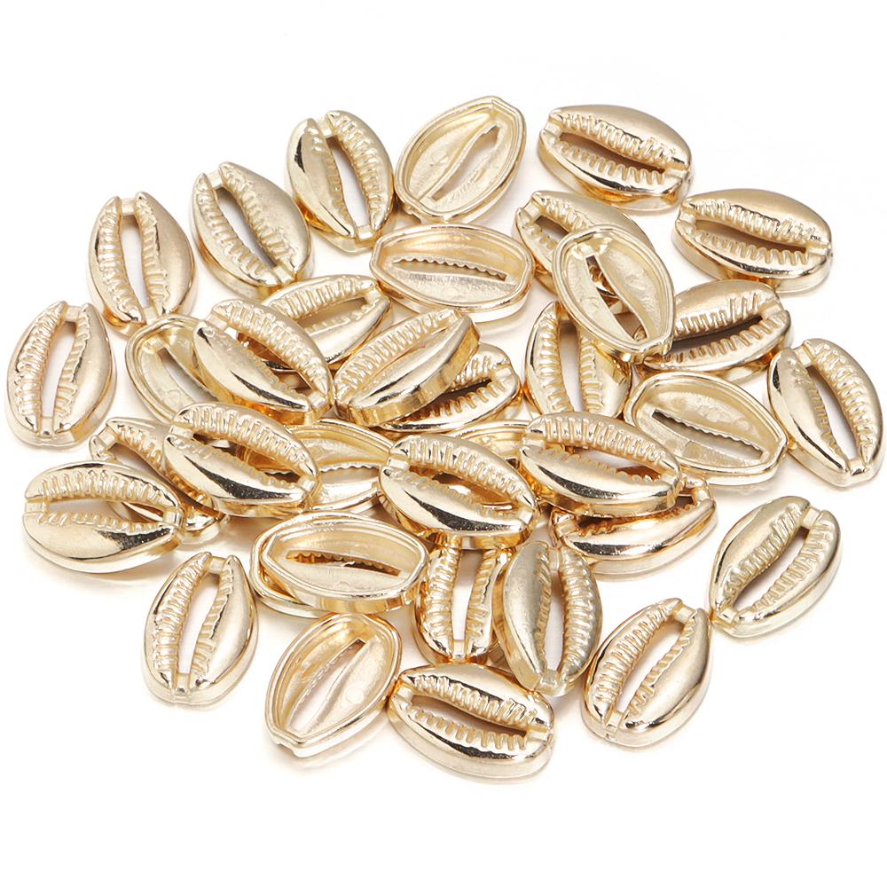 50pcs CCB Natural Shell Beads Sea Conch Loose Spacer Beads For Jewelry Making DIY Crafts Necklace Bracelet Earrings Accessories