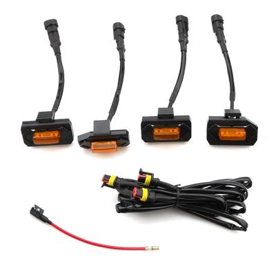 4 PCS Front Grille LED Grille Lights With Add a Fuse Replacement for Tacoma TRD PRO 2020-2021 Black