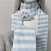 Soft Winter Scarf Stripe Long Plush Muffler Kawaii Neck Wrap  Daily Wear