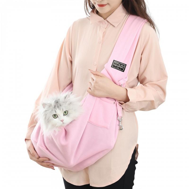 Portable Foldable Pet Carrier Bag Small To Medium Dogs Cats - Adjustable Shoulder Strap Soft Fabric Multiple Colors