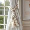 2 Stück Boho-Stil Makramee Gardinen-Raffhalter Minimalistische Boho-Gardinen-Raffhalter Heimdekoration
