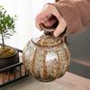 Kiln Change Ceramic Tea Caddy Food Storage Jar Sealed Jars Tea Box Tea Containers Storage Tank Candy Jar Home Organizer Teas Can