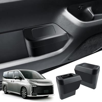 ECOZEN 2-Piece Set: Door-Mounted Trash Cans for Toyota Noah 90 Series and Voxy 90 Series. Car Storage and Accessory Storage. Non-Toppling, Fits Gap Sp