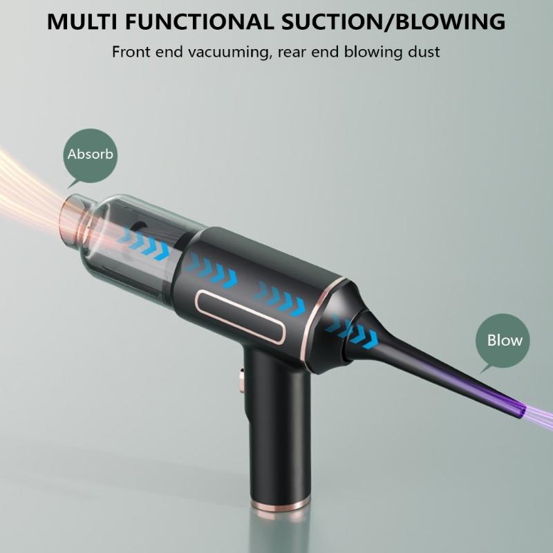 Compact Hand Vacuum with 5000Pa Suction Portable Dirt Cleaning Tool for Easy Cleaning of Car, Laptops, and Pet Hair