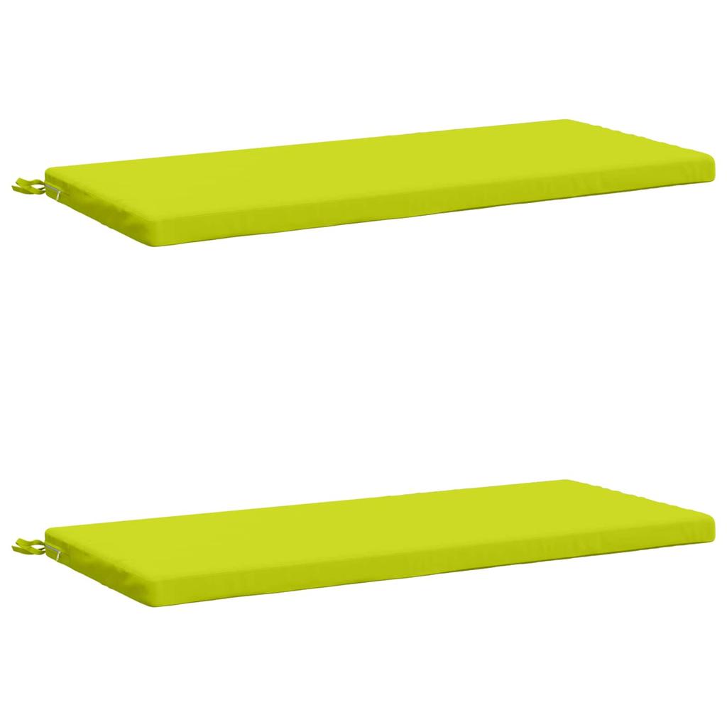 2 Piece Bench Cushion Set SOEST 2 Pcs. 100percent Polyester Light Green