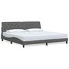 Bed Frame without Mattress Dark Grey 200x200 cm Fabric