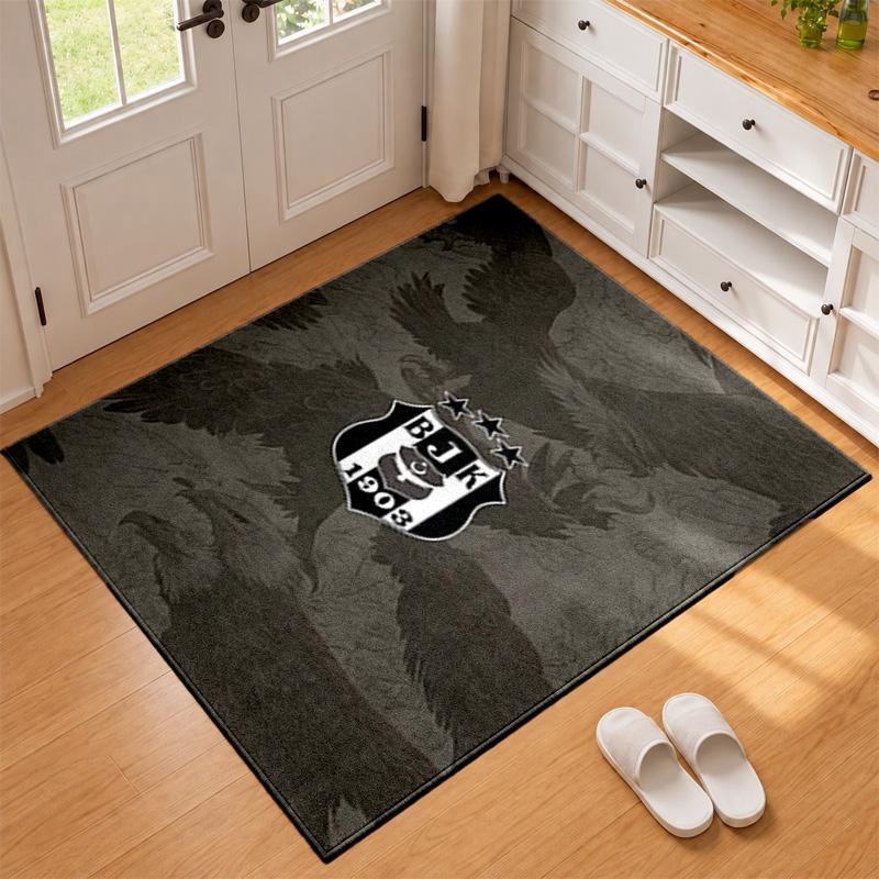 Besiktas JK Carpet Door Mat for Living Room or Bedroom Protective Mat Under Chair Office Decoration Christmas Gift Birthday Present