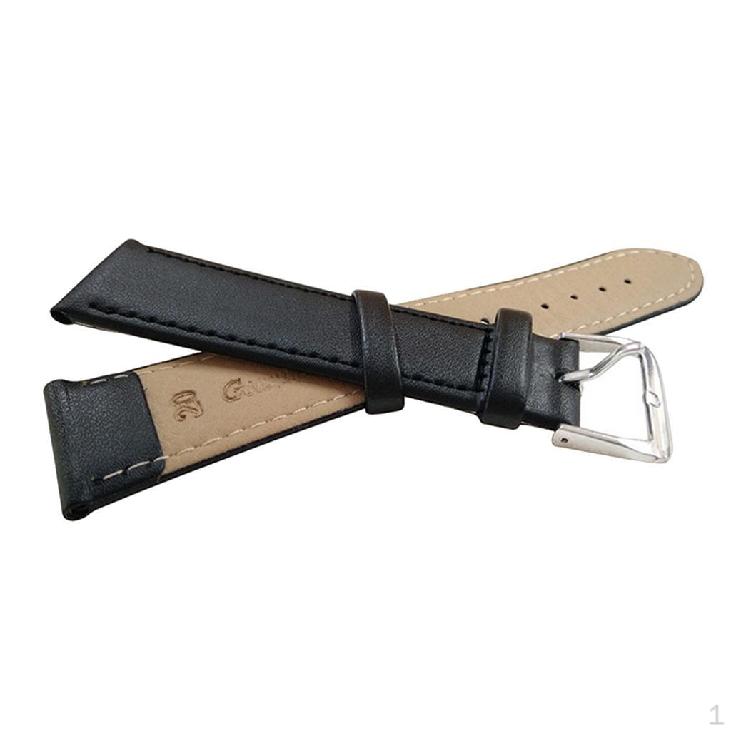 Pu Leather Watchband Replacement Unisex Wrist Watch Strap Belt 14mm-24mm