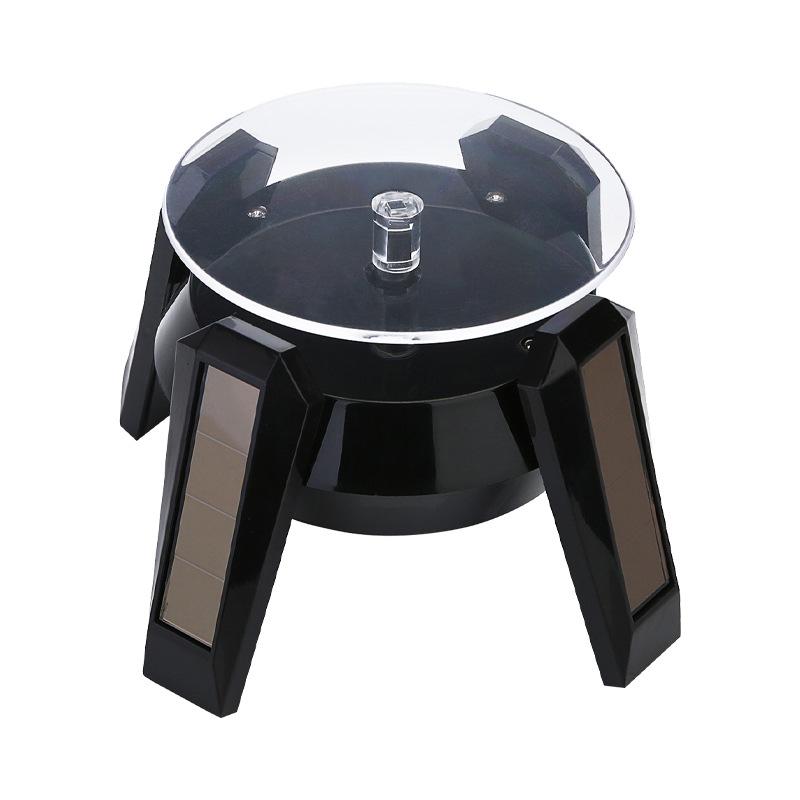 Rotating LED Solar Display Stand for UFO Spaceship Models, Jewelry, and Phone Video Shooting