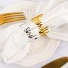 1/5PCS Fashion Letter Napkin Ring New Gold Silver Bismillah Napkin Rings Western Restaurant Hotel Wedding Party Home Decoration