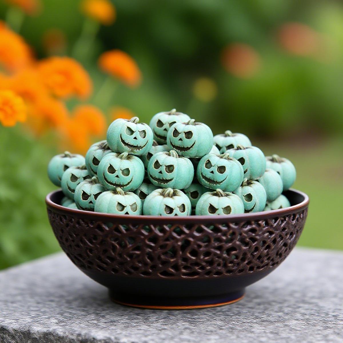 

20-PCS Halloween Green Pumpkin, Fun Halloween Smiling Green Pumpkin, Mischievous Pumpkin, Novelty Gift армия зеленый